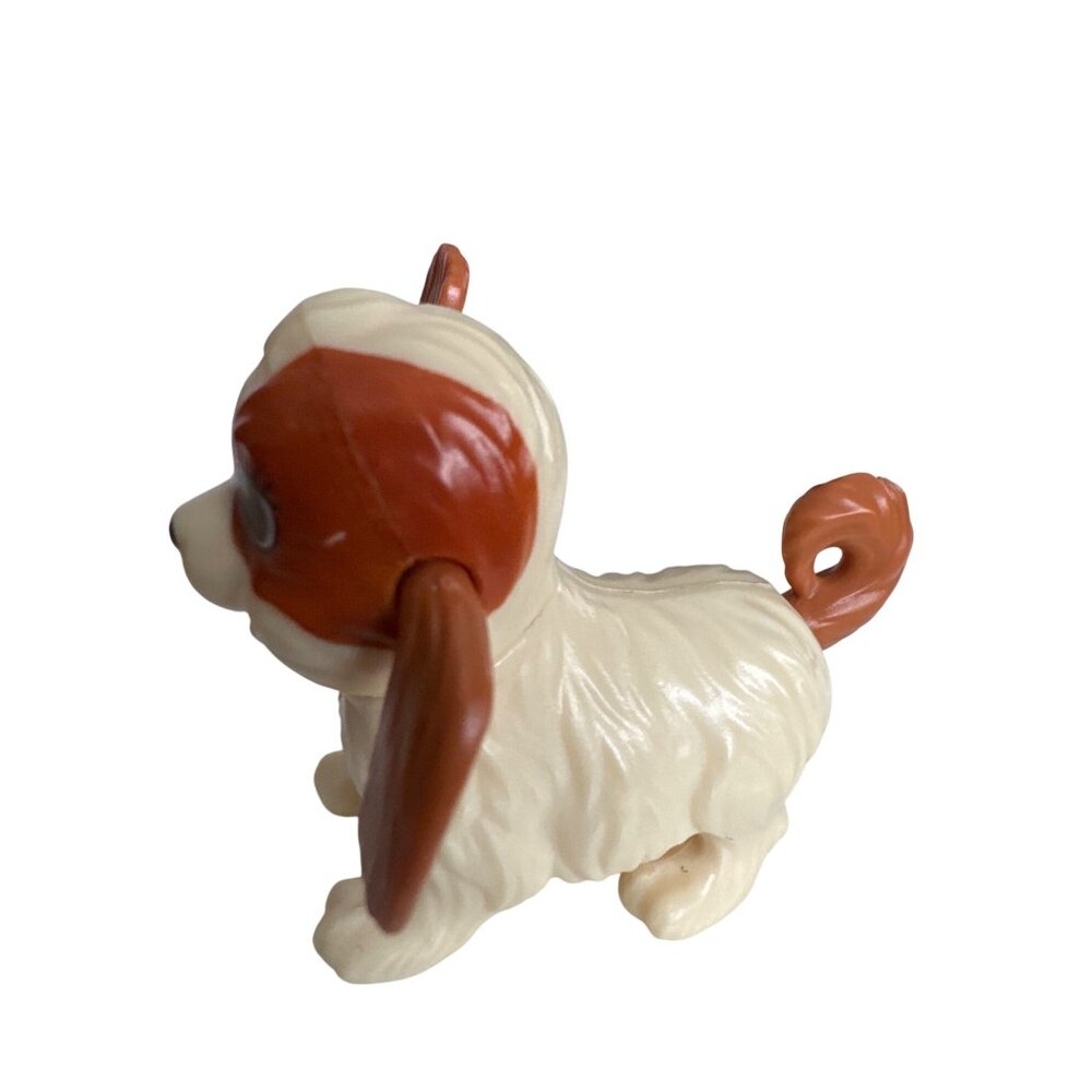 Barbie Swim Puppy Dog Vintage 1990s Plastic Figurine Brown Tan Ears Move Vintage - Picture 5 of 10